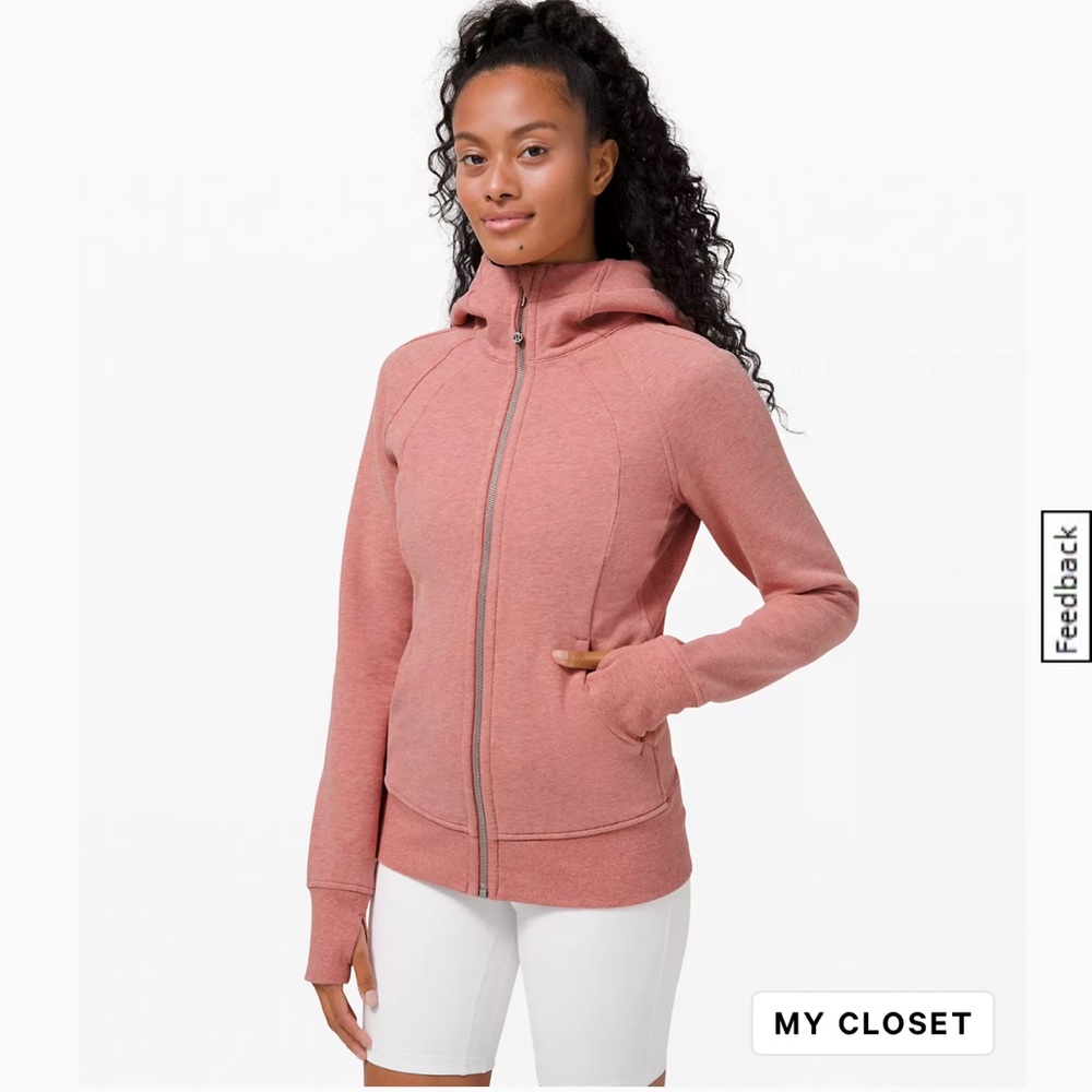 Scuba Full-Zip Hoodie- Heathered Brier Rose